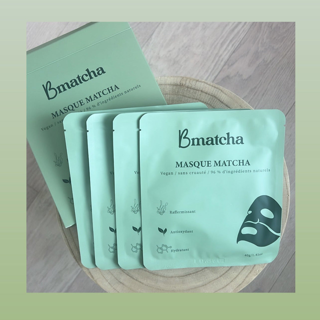 masque facial au matcha de Bmatcha