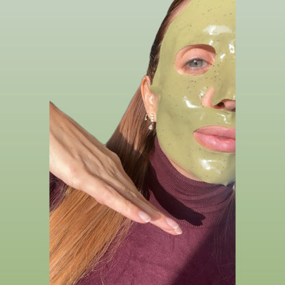 Masque visage infusé au matcha, collagène et acides aminés VEGAN