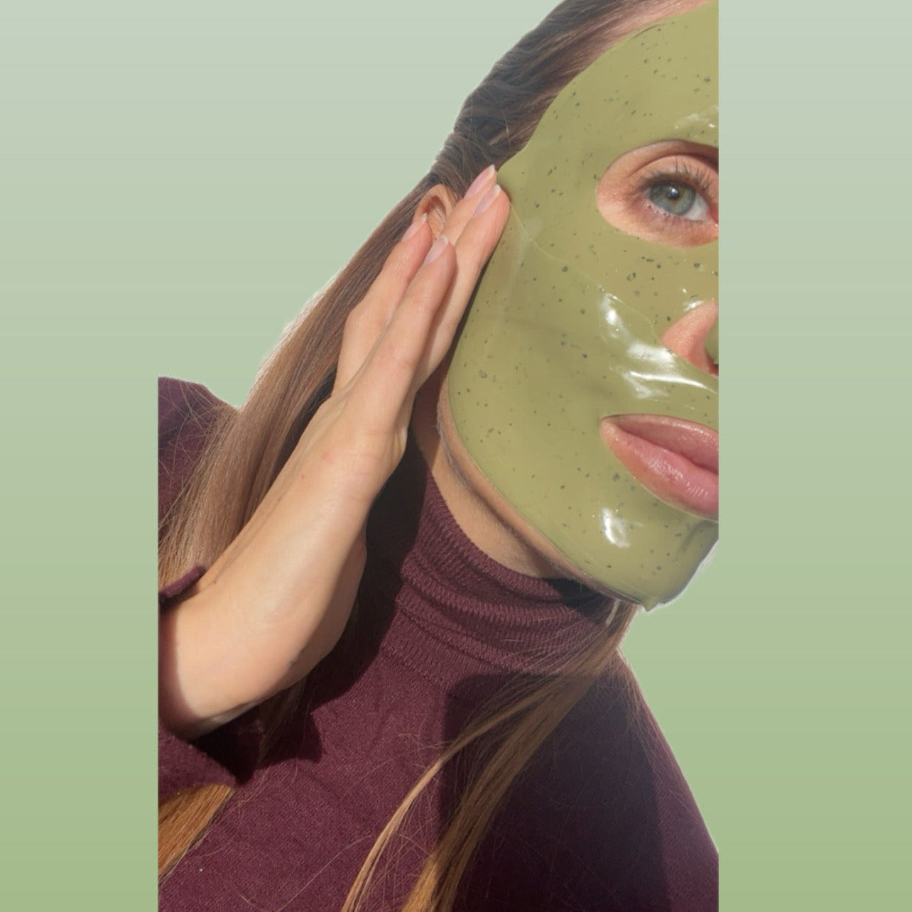 Masque visage infusé au matcha, collagène et acides aminés