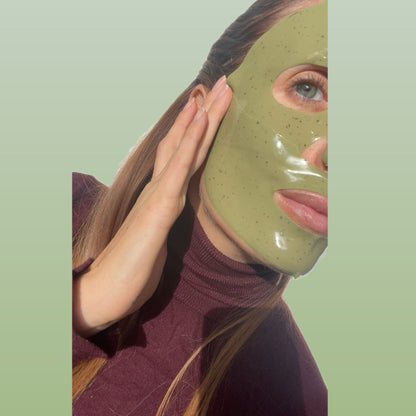 Masque visage infusé au matcha, collagène et acides aminés