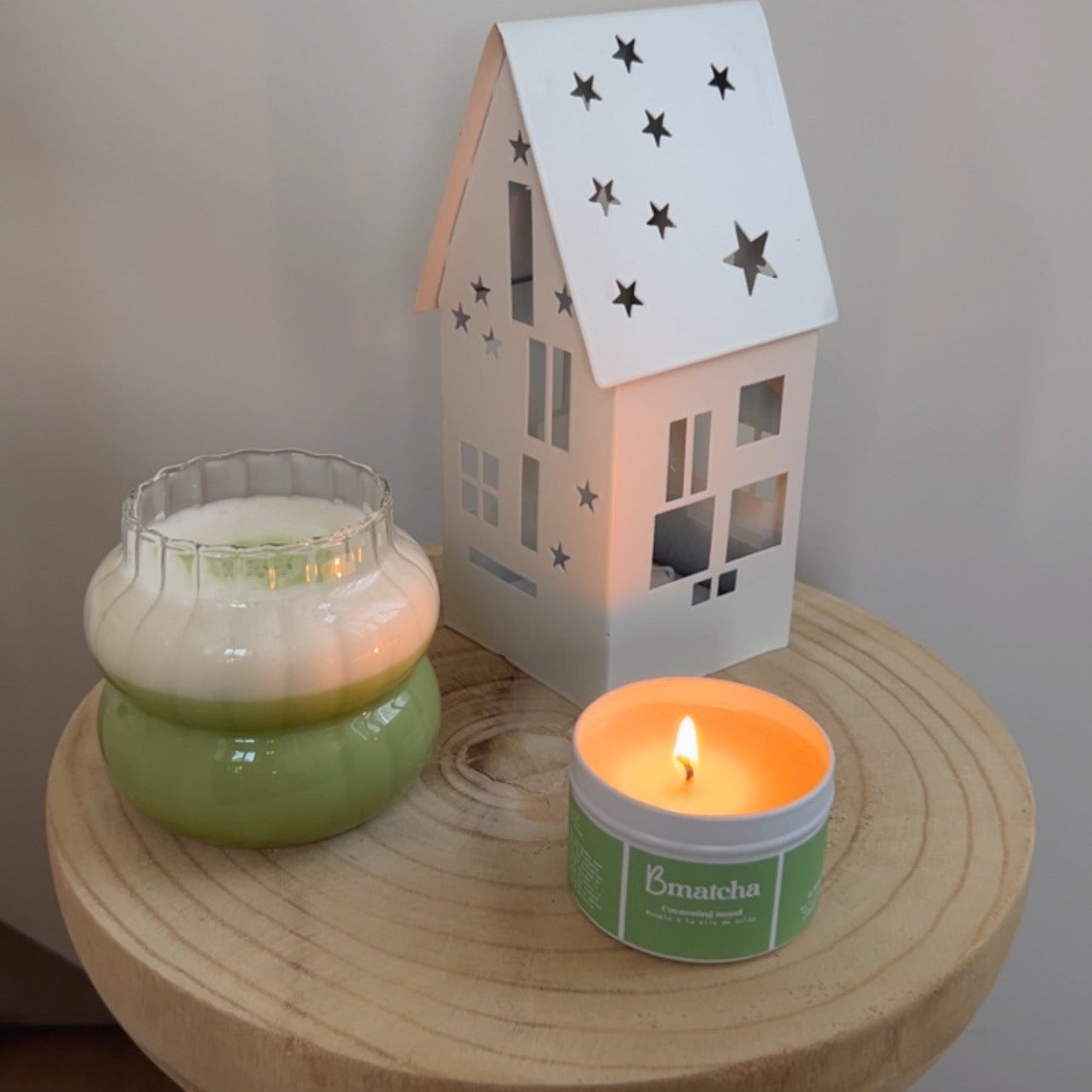 Bougie parfumée au matcha par Bmatcha 
