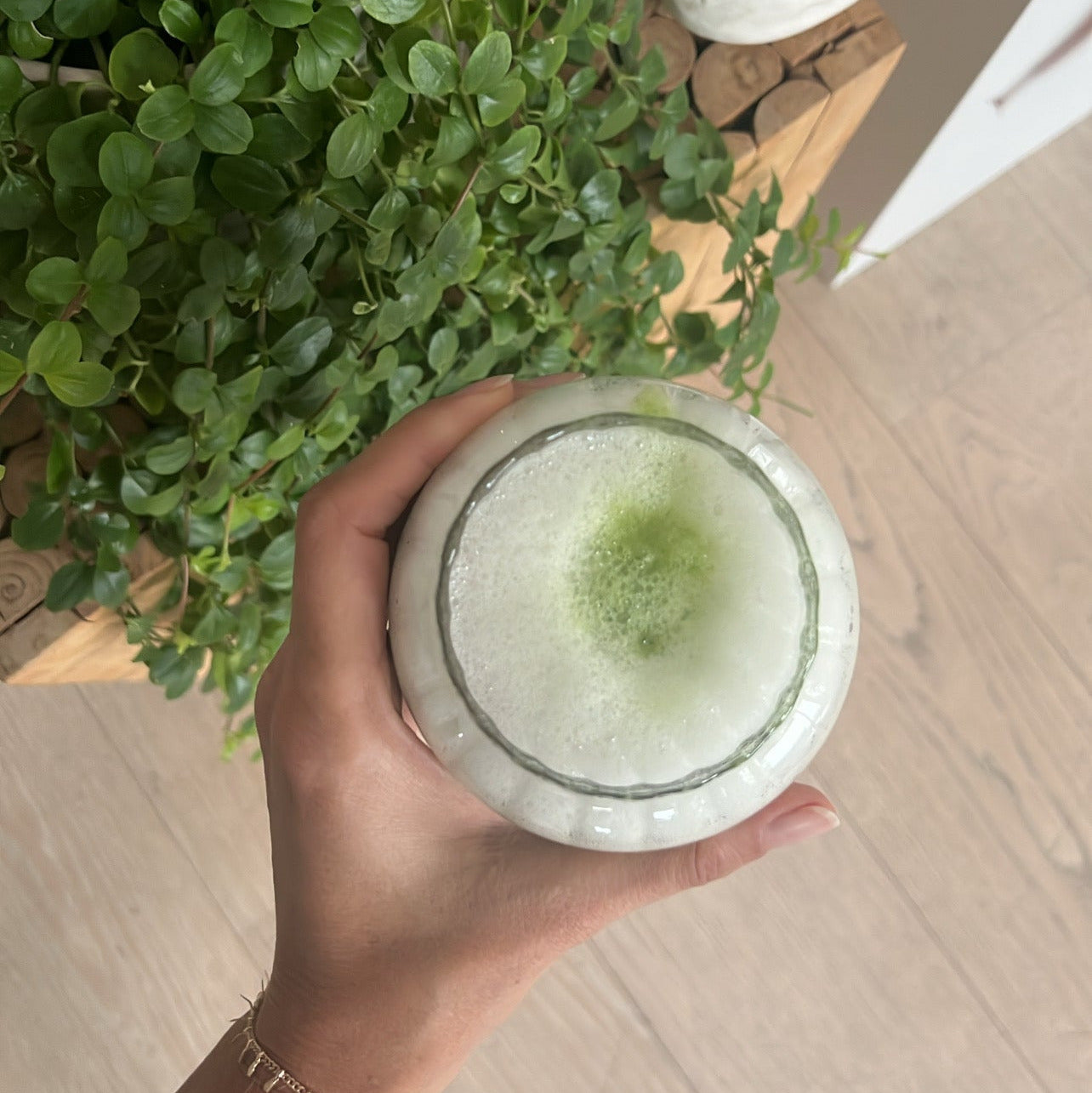 Matcha latte avec nos echantillons de matcha Bmatcha
